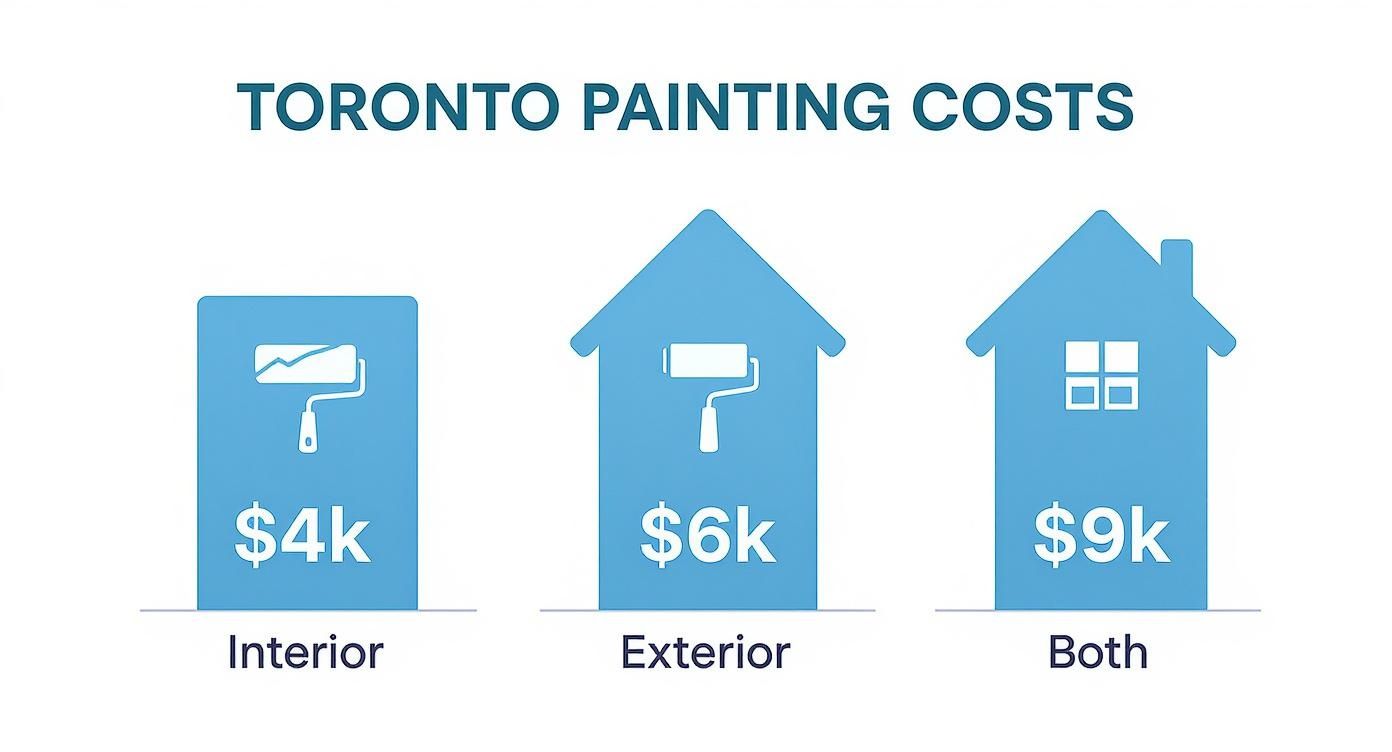 Infographic about cost of painting a house
