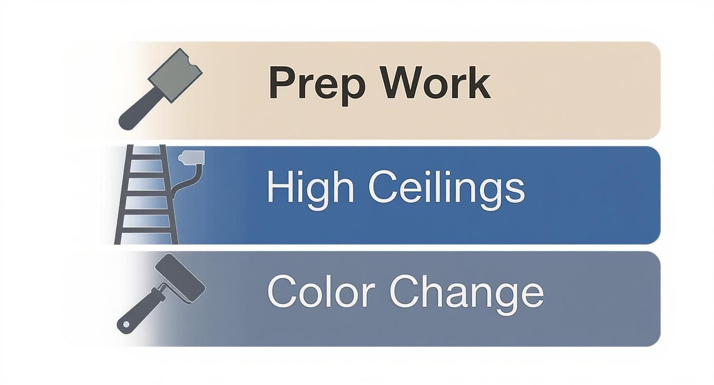 Infographic about cost to paint interior of house