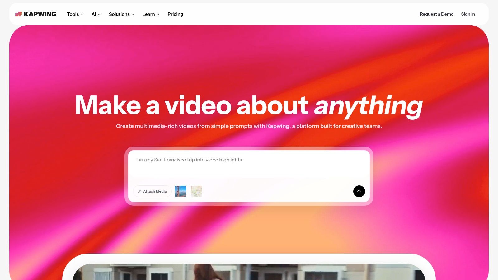 Kapwing AI Studio collaborative editor