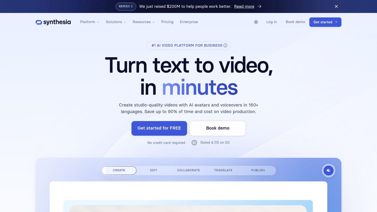 Synthesia AI avatar video platform