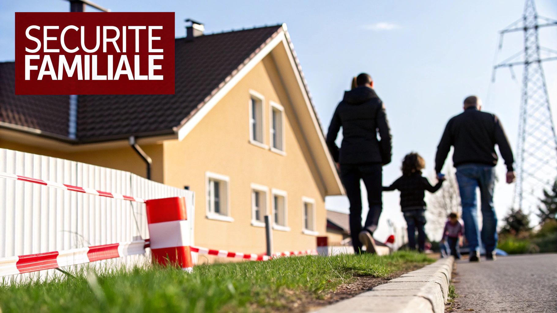Une famille se sentant en sécurité à la maison, symbolisant la protection du foyer.