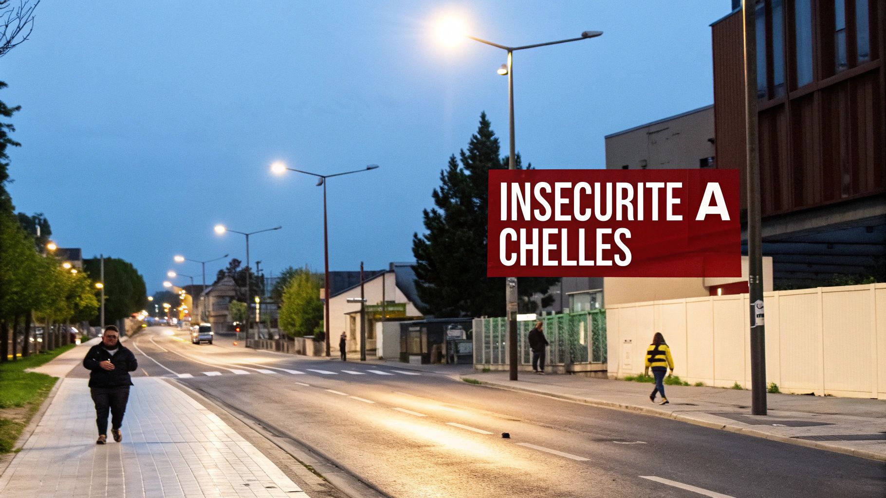 Une rue sombre à Chelles, symbolisant le sentiment d'insécurité