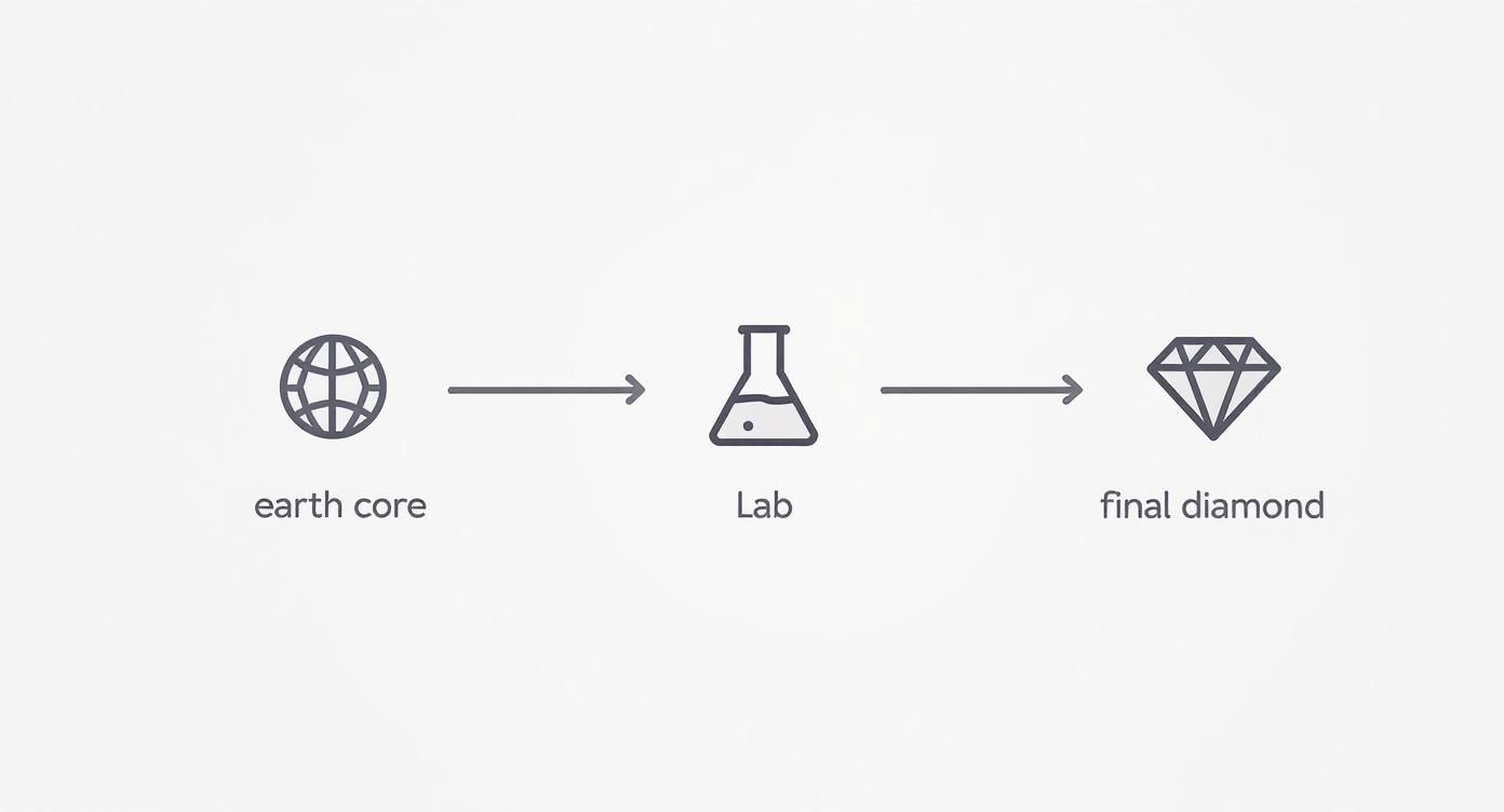 Infographic about are lab grown diamonds real