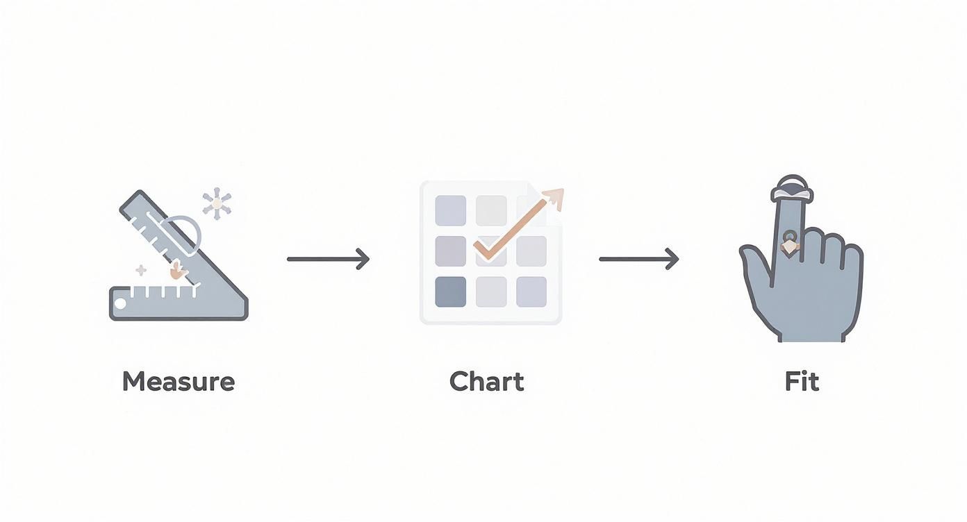 Infographic about how to measure ring size
