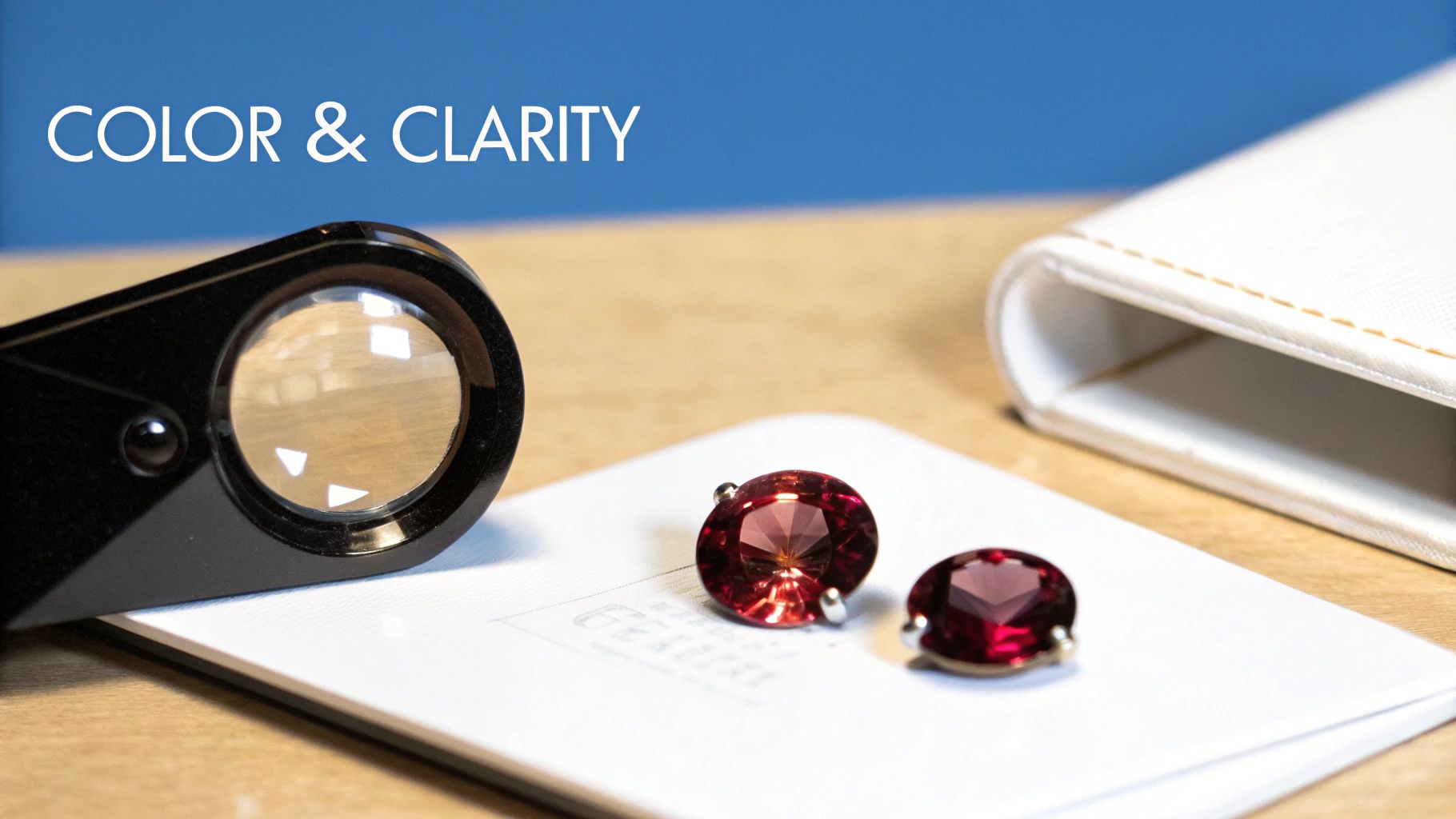 Assorted garnet gemstones showing different colours and cuts.