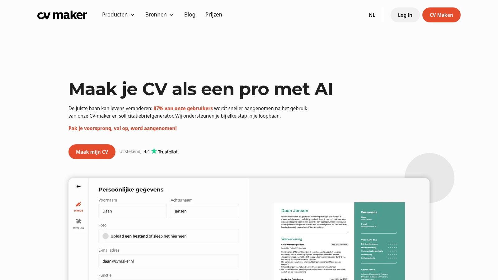 CVmaker.nl
