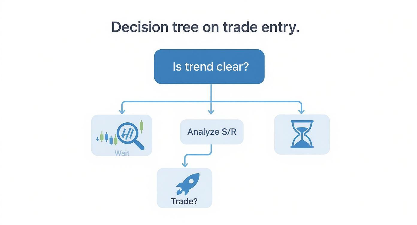Infographic about how to enter a trade