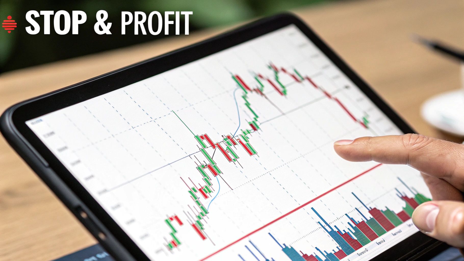 A trader analyzing financial charts on multiple screens, showing focus and decision-making in action.