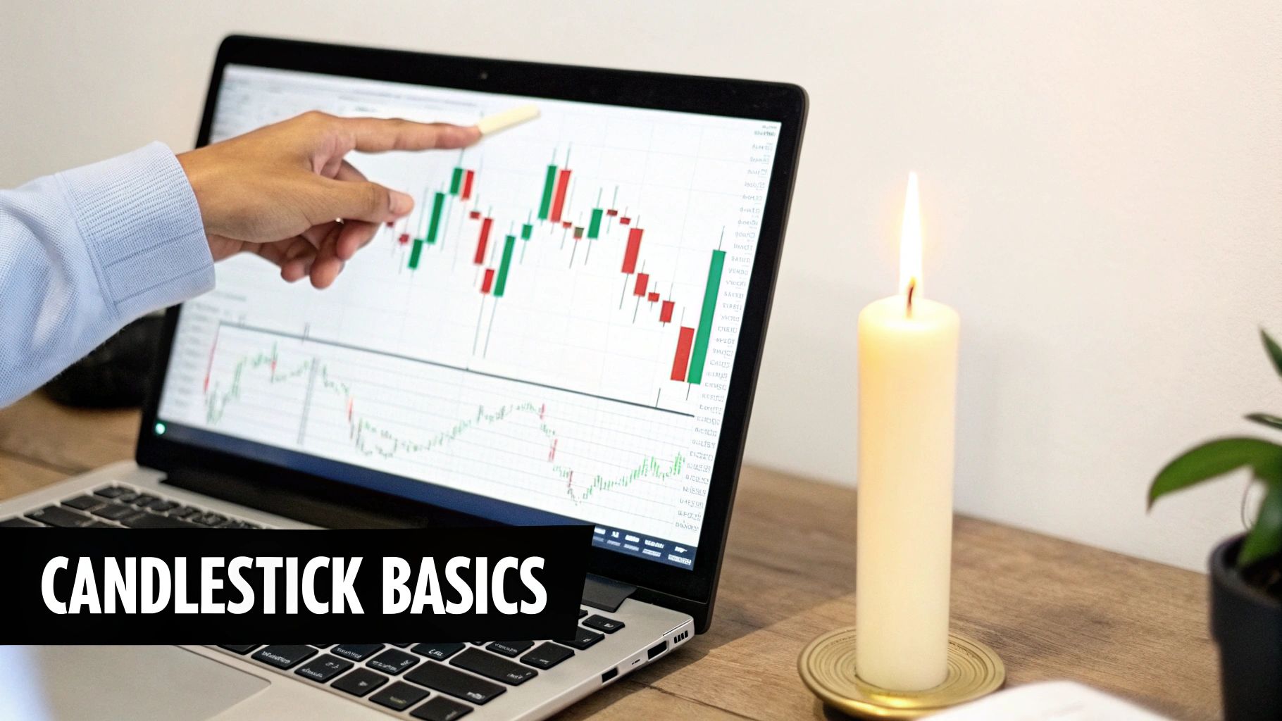 Forex chart showing candlestick patterns