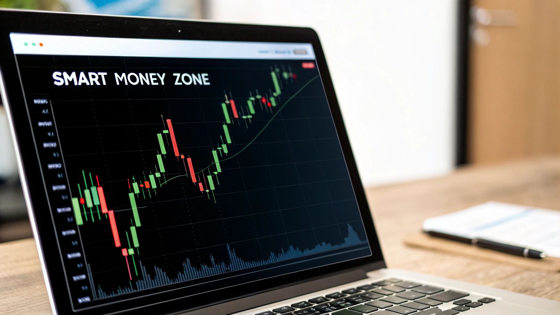 A technical chart displaying bullish and bearish order blocks with arrows indicating market movement.