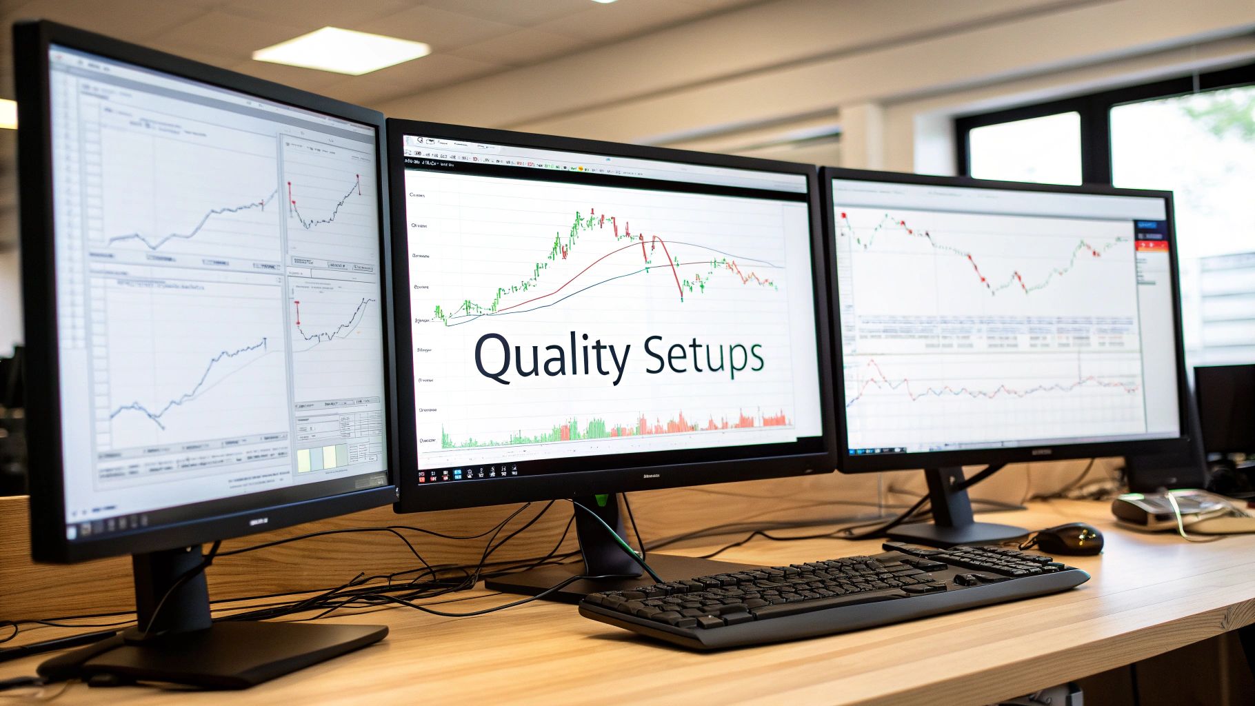 A chart showing a bullish ascending triangle breakout with increasing volume, indicating a high-probability setup.