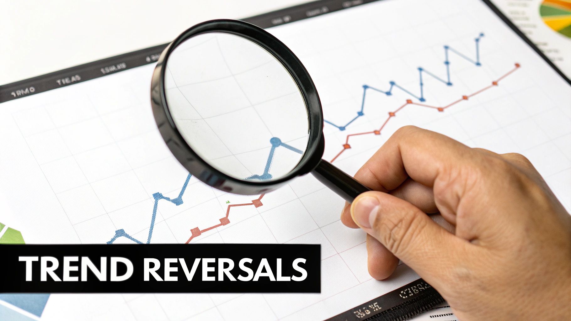 A chart displaying a classic head and shoulders reversal pattern.