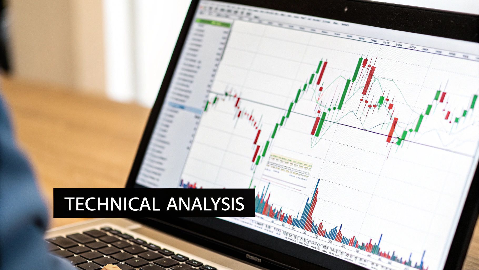 A chart showing technical analysis indicators for trading
