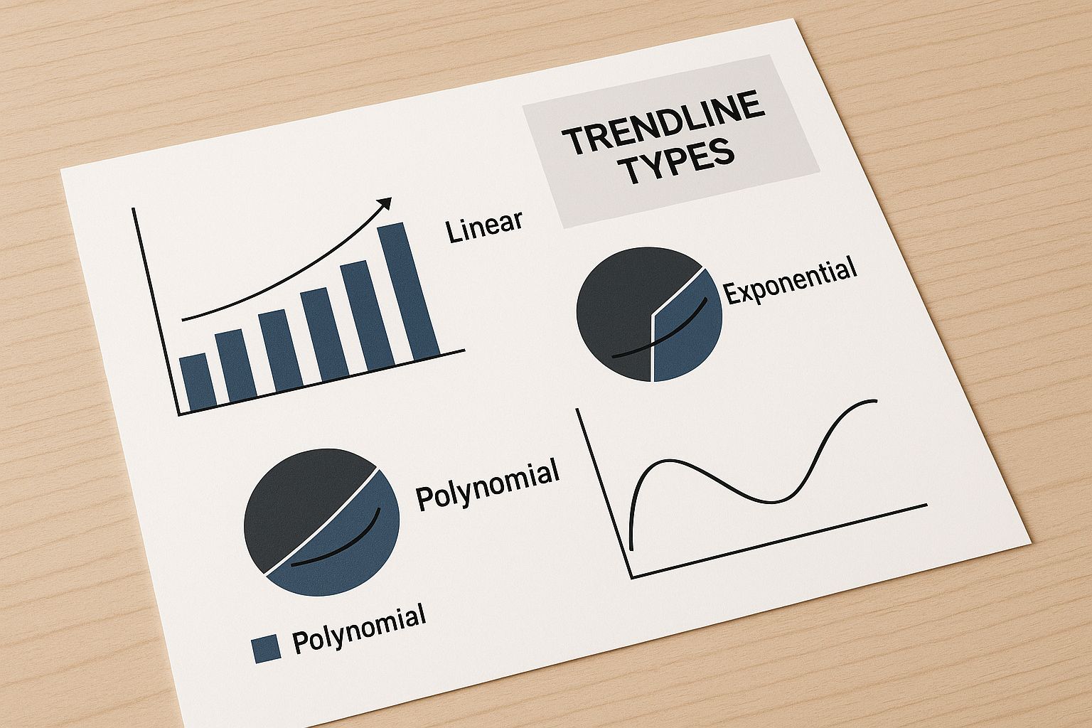 Infographic about how to draw a trendline