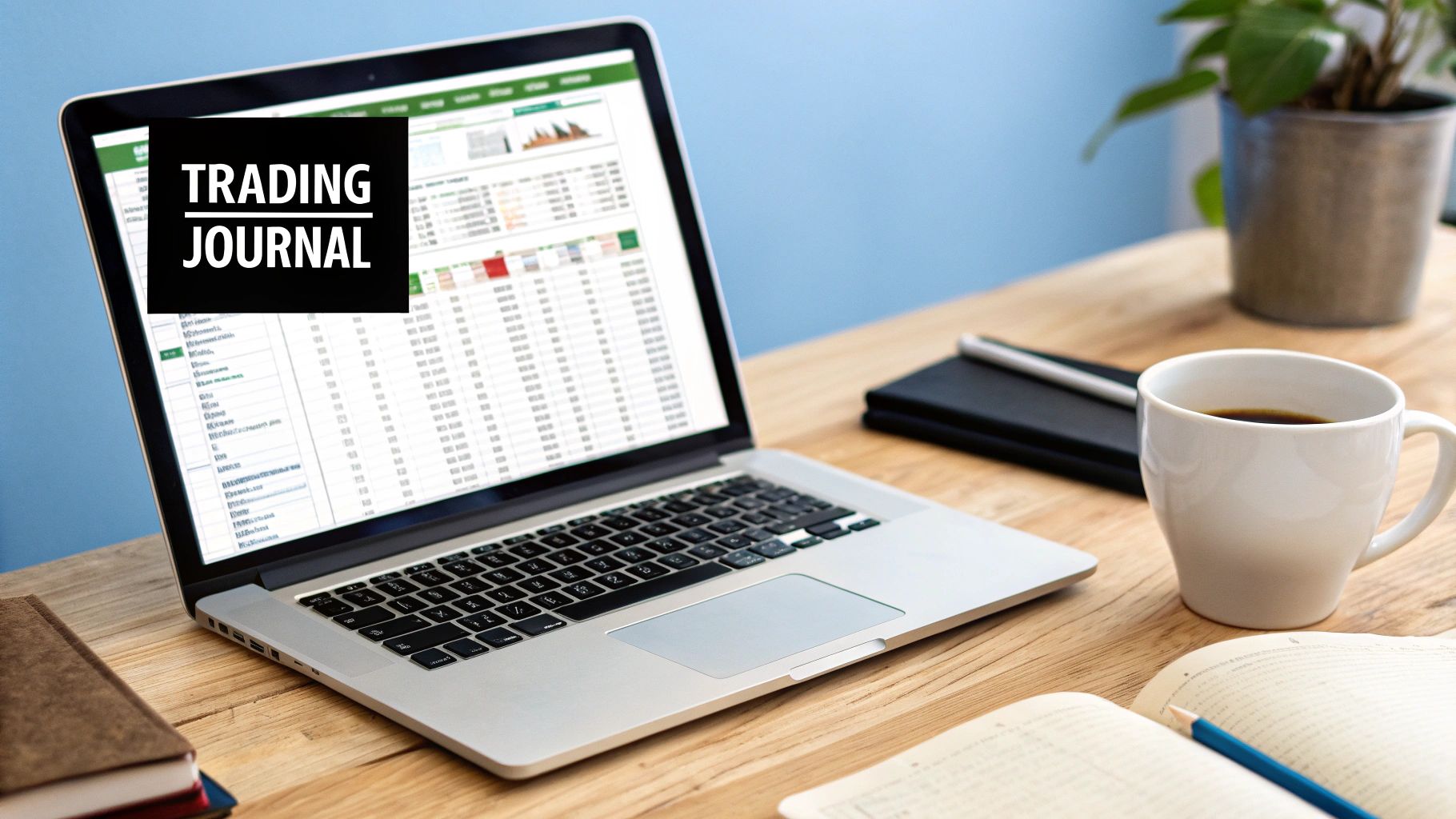 A trader reviewing charts and data on multiple screens.