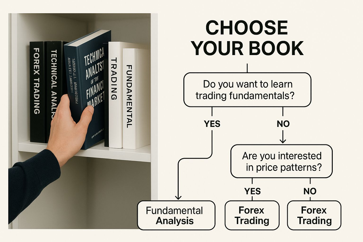 Infographic about trading for beginners books