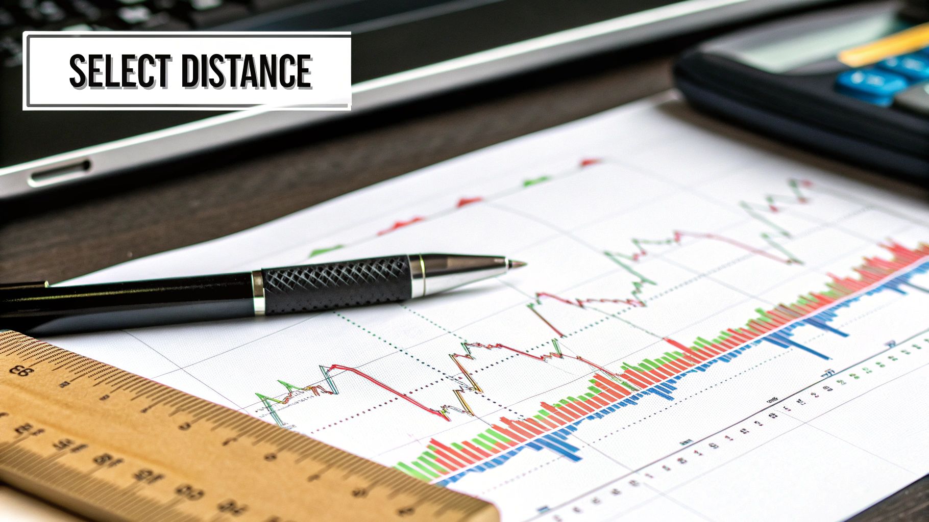 A scale balancing a plus sign and a minus sign, symbolizing the pros and cons of trailing stops.