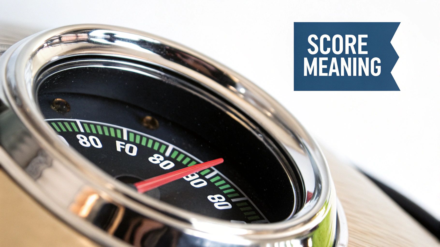 A gauge-like meter showing different profit factor scores from low to high, indicating strategy health.