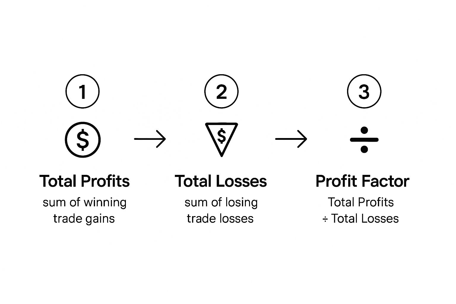 Infographic about what is profit factor in trading