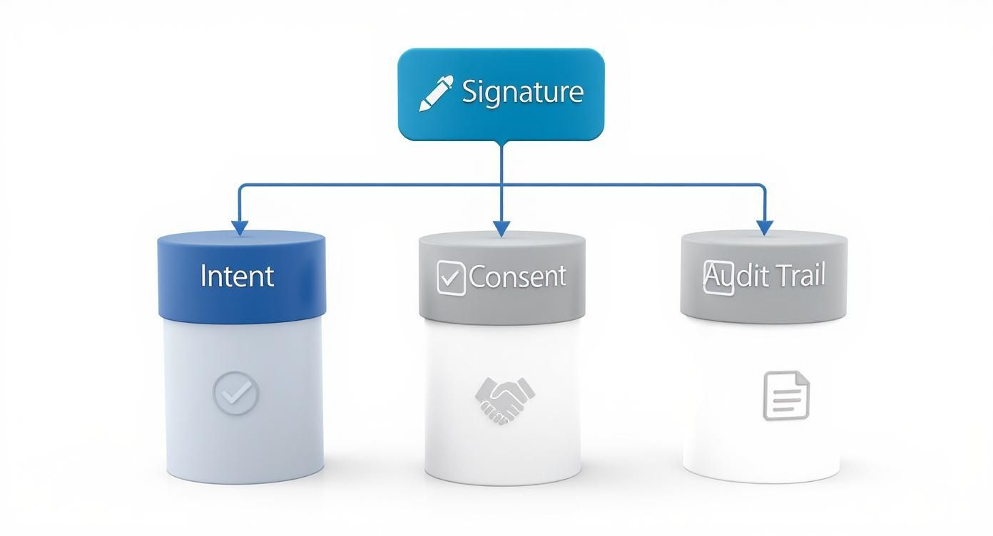 Infographic about legal requirements for electronic signatures