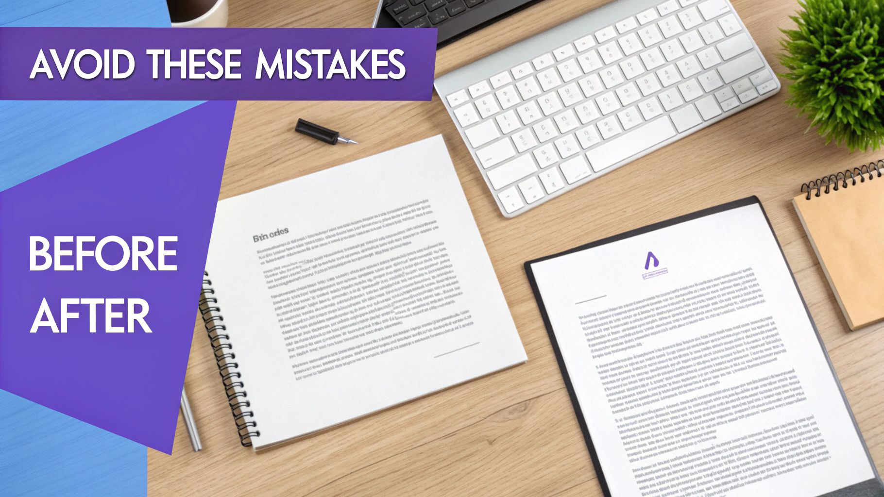 A person looking at a document with a red X over it, symbolizing a rejected proposal