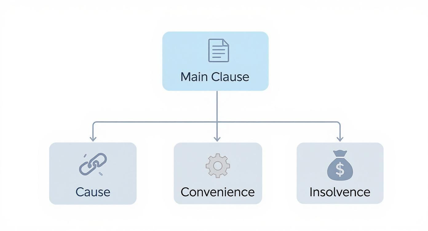 Infographic about contract termination clause