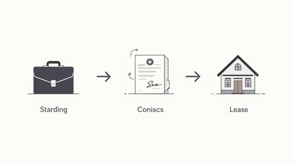 A person signing a contract on a tablet