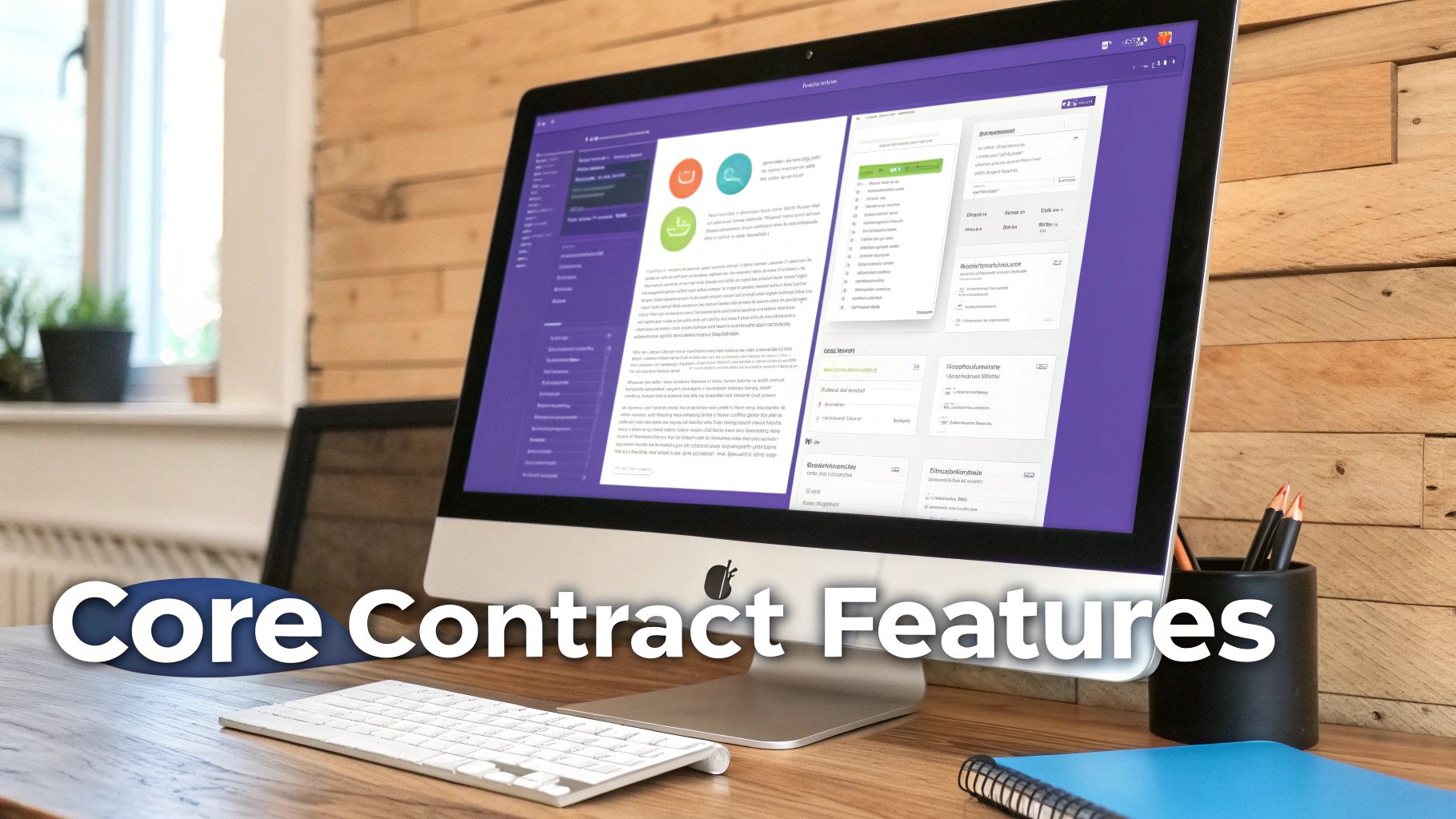 A business professional reviewing benefits on a dashboard