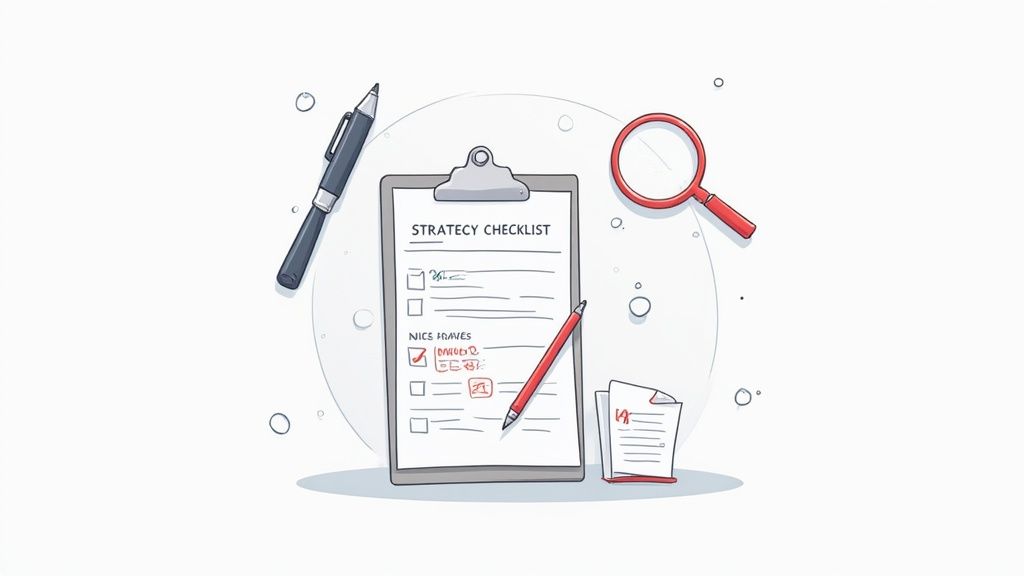 A person at a desk strategically placing chess pieces, symbolizing the thoughtful preparation needed before redlining a contract.