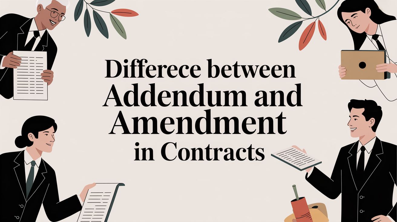 Difference Between Addendum and Amendment In Contracts