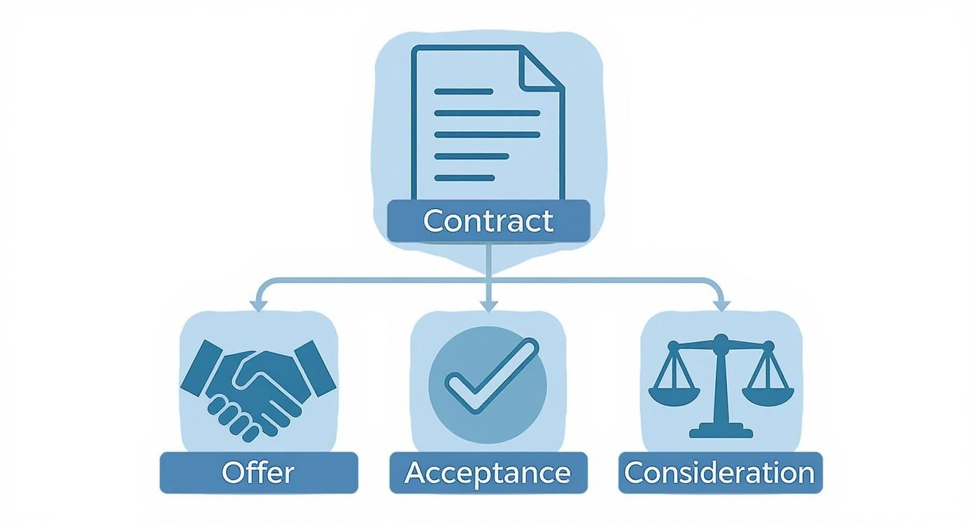 Infographic about elements of a contract