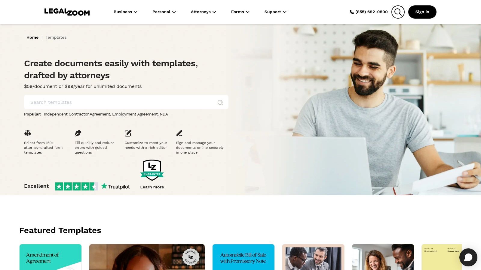 LegalZoom Forms & eSign (Templates Library)