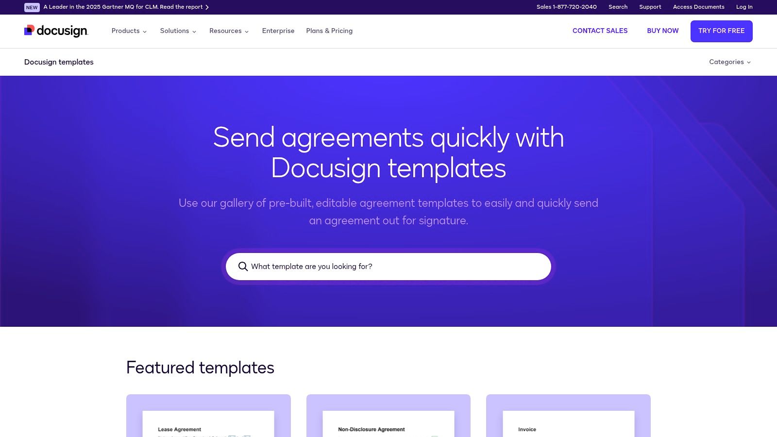 DocuSign Template Gallery