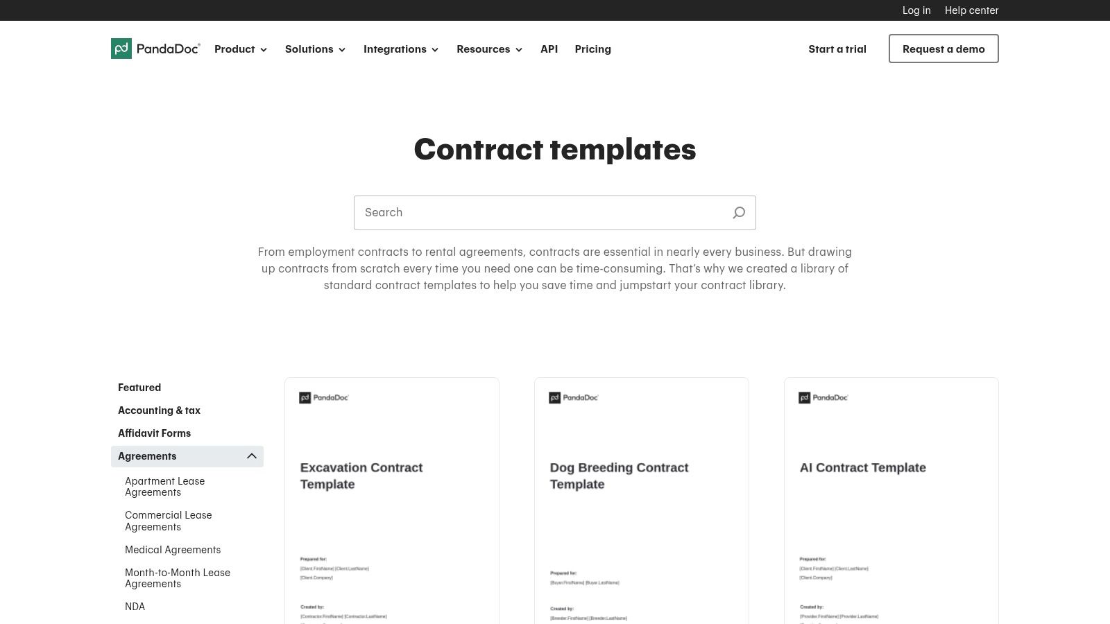 PandaDoc Free Contract Templates