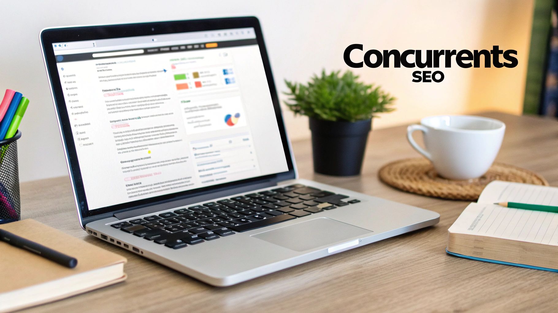 Capture d'écran de l'interface de Semrush montrant une analyse de mots-clés pour un concurrent