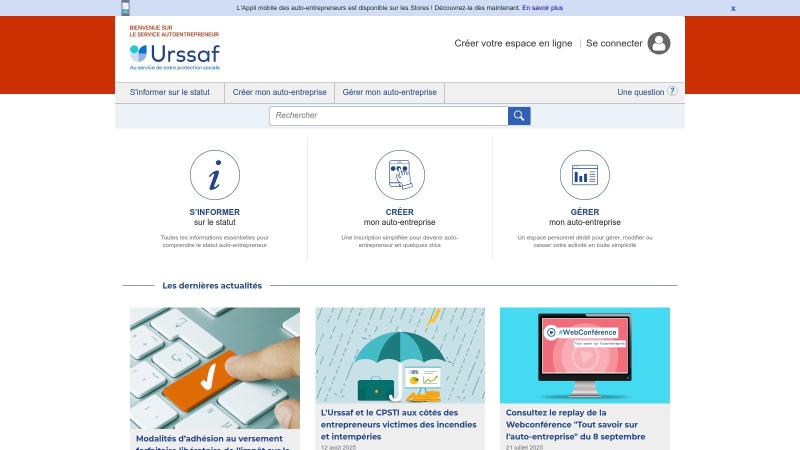 Portail Auto-Entrepreneur URSSAF