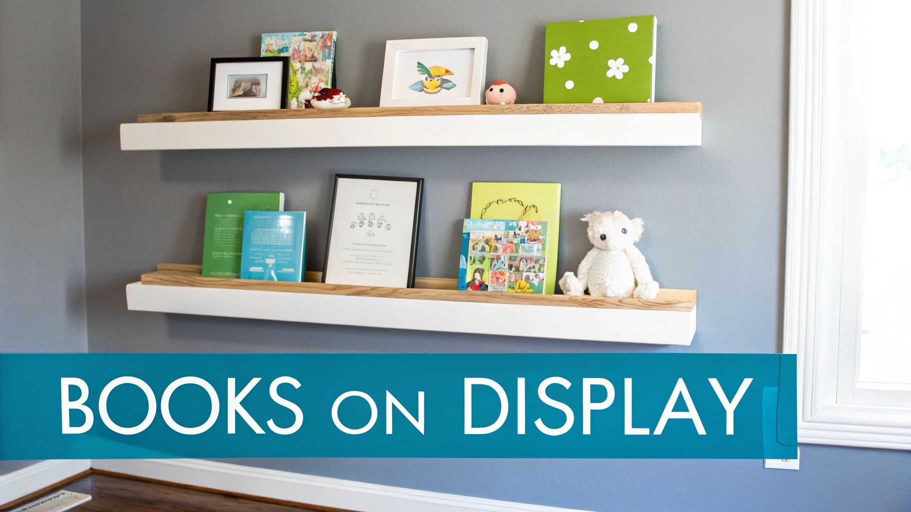 Floating Shelves with Decorative Objects