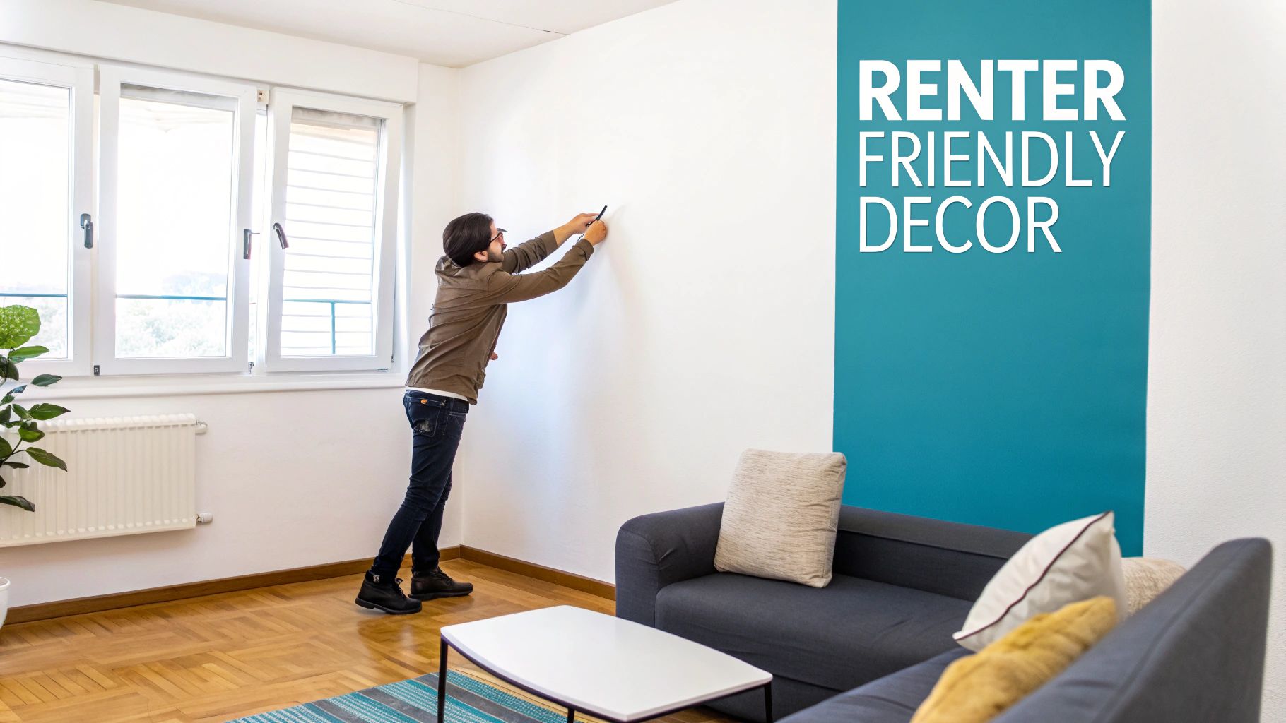 Stylish room with wall vinyl decals