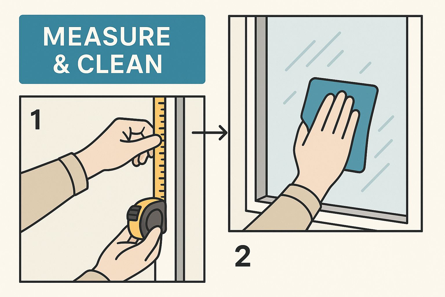 Infographic about how to install window privacy film