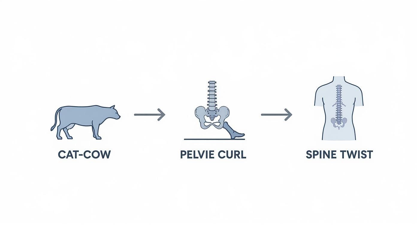 Infographic about pilates exercises for flexibility