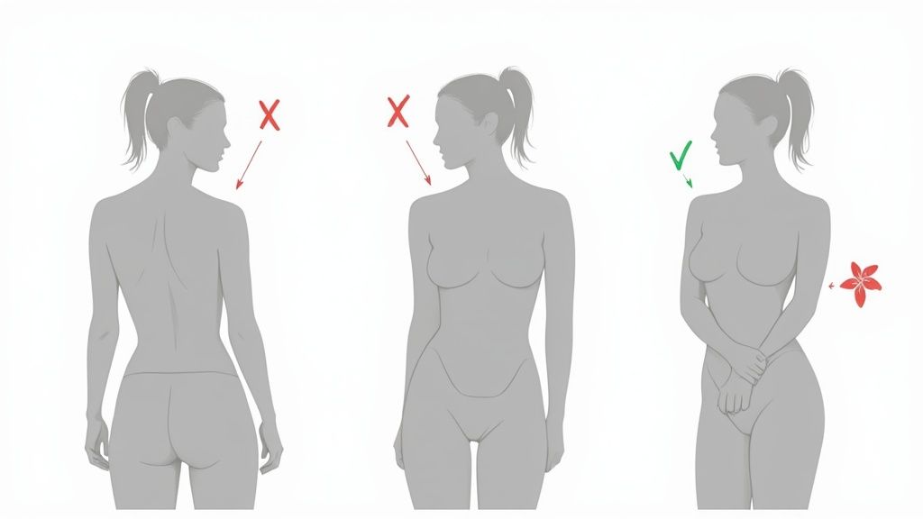 A woman performing a Pilates move with correct form and a relaxed posture.