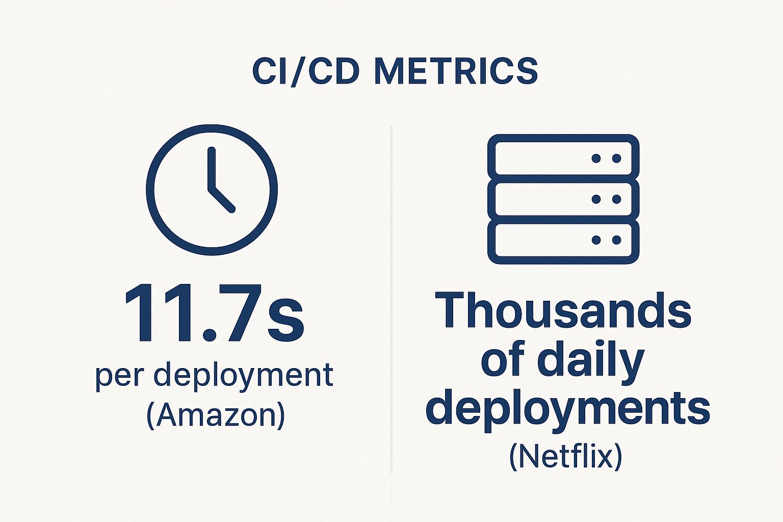Infographic showing key data about Continuous Integration/Continuous Deployment (CI/CD)