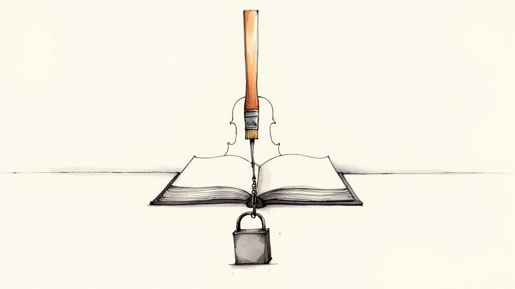 A shadowy, cloaked figure representing the oppressive New Order, with magical symbols fading in the background.