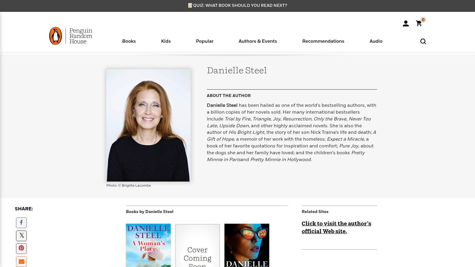 Penguin Random House – Danielle Steel (U.S. Publisher)