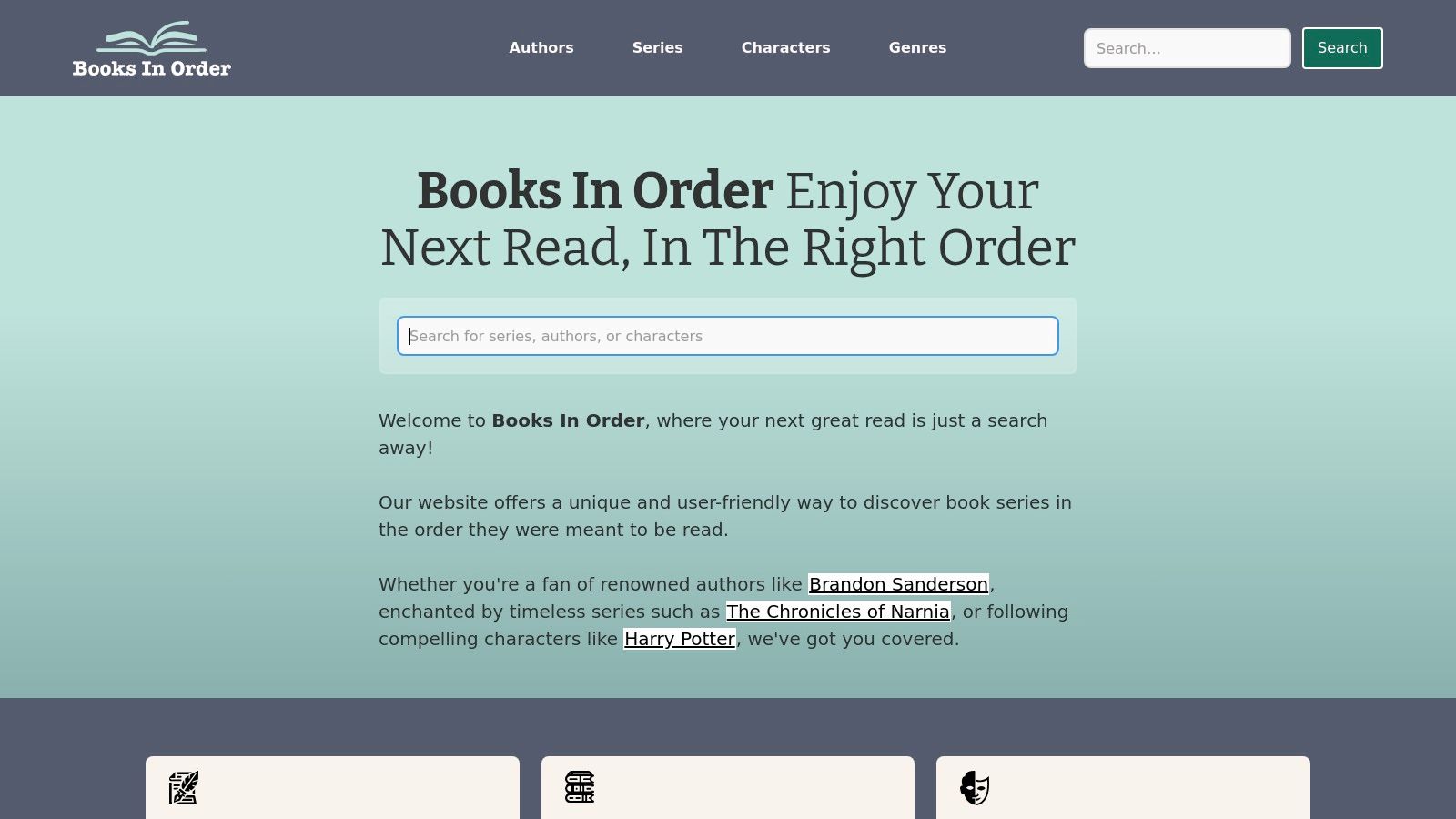 Books In Order