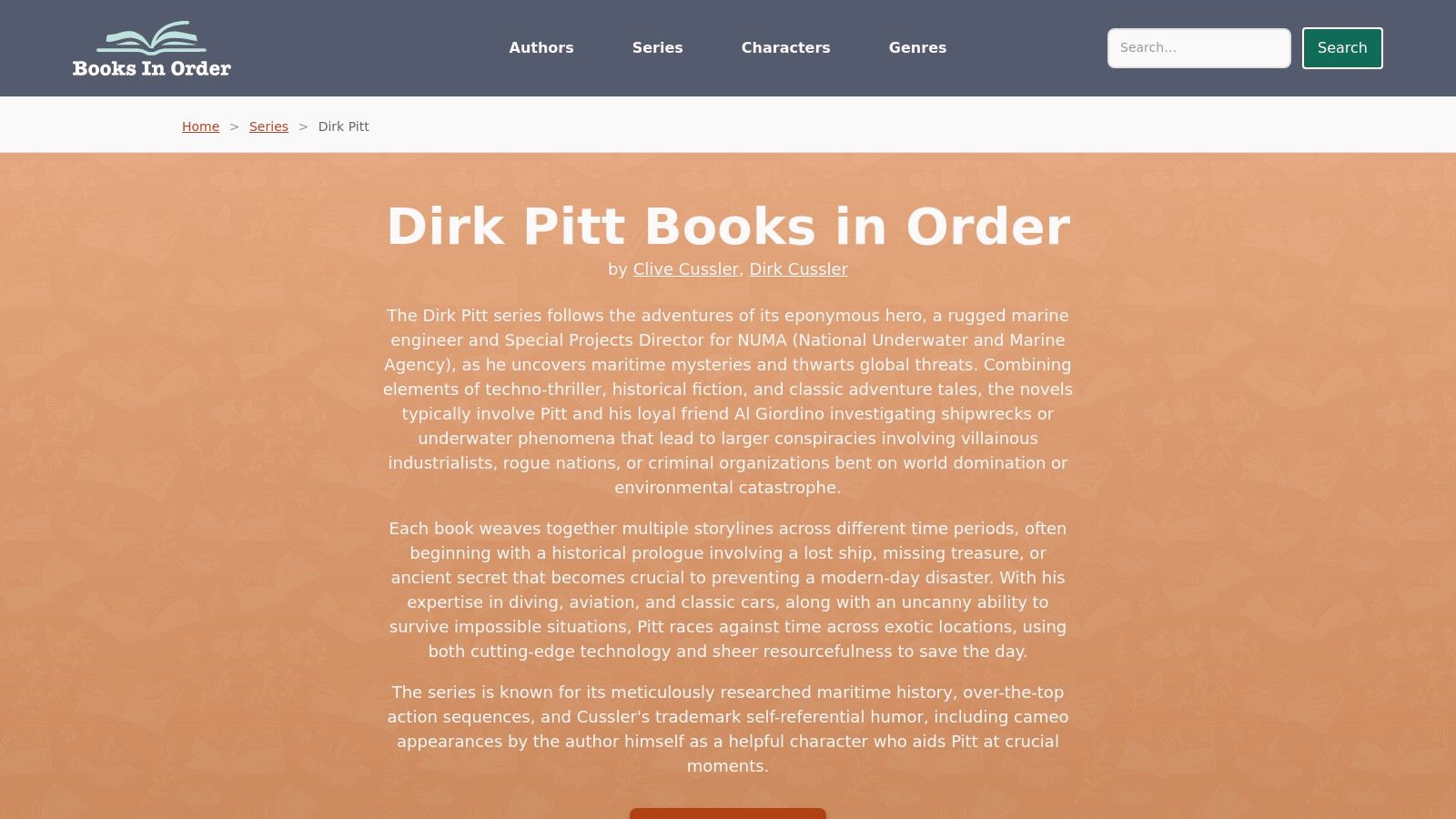 Dirk Pitt Books in Order – Complete Reading Guide