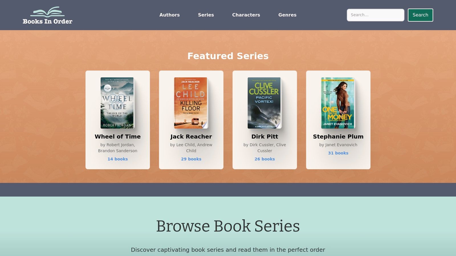 Book Series – Books In Order