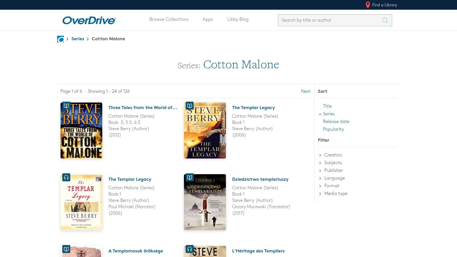 OverDrive / Libby (US public libraries)