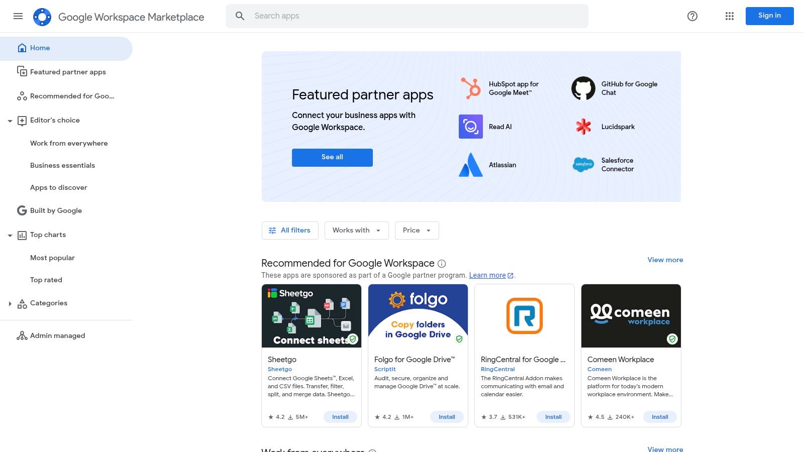 Google Workspace Marketplace