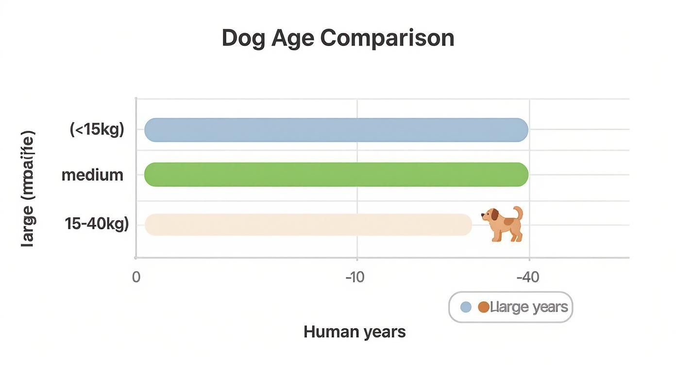 Infographic about hundejahre in menschenjahre